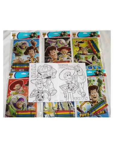 Lote de 12 Libros para Colorear Disney Pixar Toy Story con Crayones