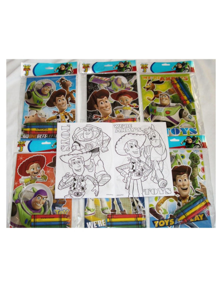 Lote de 12 Libros para Colorear Disney Pixar Toy Story con Crayones