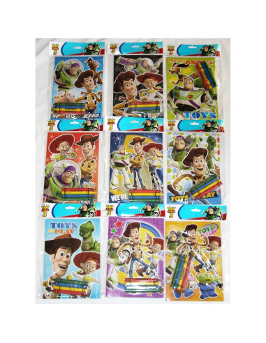 Lote de 12 Libros para Colorear Disney Pixar Toy Story con Crayones