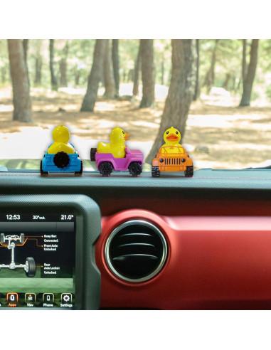 15 Patos de Goma Jeep Pelto - 7.1 cm - Colores Vibrantes