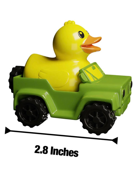 15 Patos de Goma Jeep Pelto - 7.1 cm - Colores Vibrantes