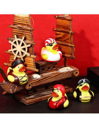 24 Patos de Goma Pirata Lewtemi para Fiesta y Baño