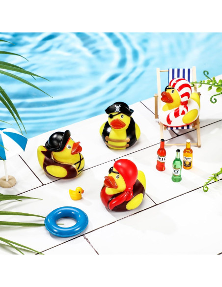 24 Patos de Goma Pirata Lewtemi para Fiesta y Baño