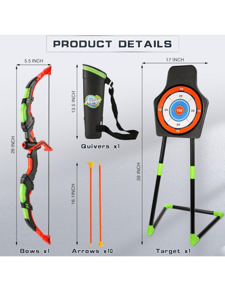Juego de Tiro con Arco Handwell 988-685A1 para Niños 3-12 Años