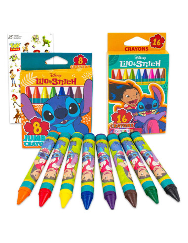 Crayones Jumbo Lilo y Stitch Disney - 24 Crayones Gruesos