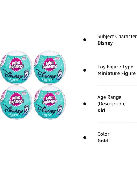 5 Sorpresa Mini Marcas Disney Store - Cápsulas Coleccionables