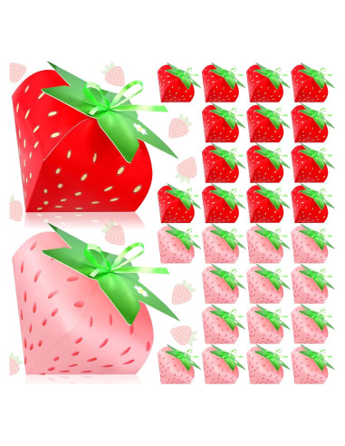 30 Cajas de Regalo Fresa Fuyoooo para Cumpleaños y Baby Shower