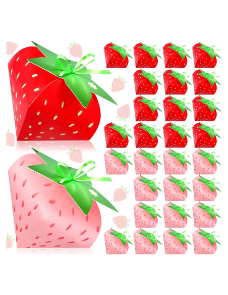 30 Cajas de Regalo Fresa Fuyoooo para Cumpleaños y Baby Shower