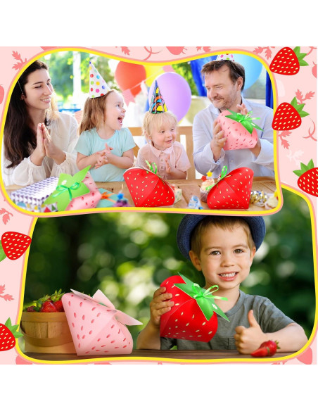 30 Cajas de Regalo Fresa Fuyoooo para Cumpleaños y Baby Shower