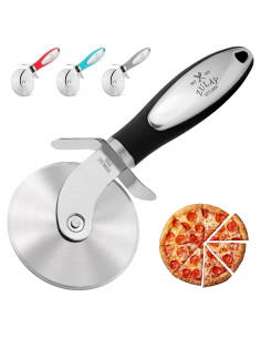 Cortador de Pizza Zulay Kitchen Acero Inoxidable 7.6 cm Negro