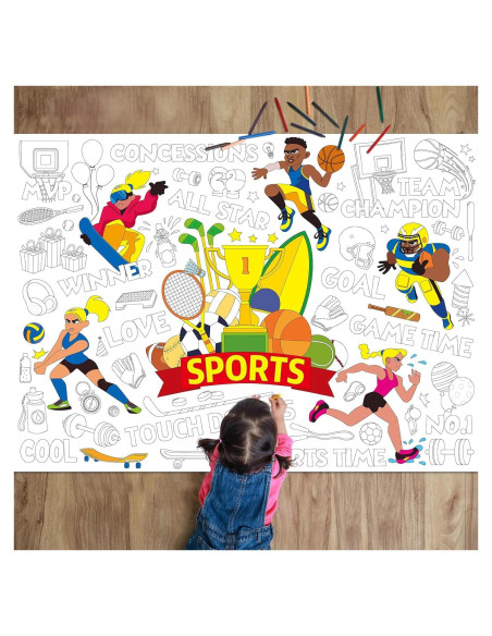 Póster para Colorear Deportivo Naozinebi 109x79 cm Póster para Colorear Deportivo Naozinebi 109x79 cm