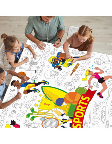 Póster para Colorear Deportivo Naozinebi 109x79 cm