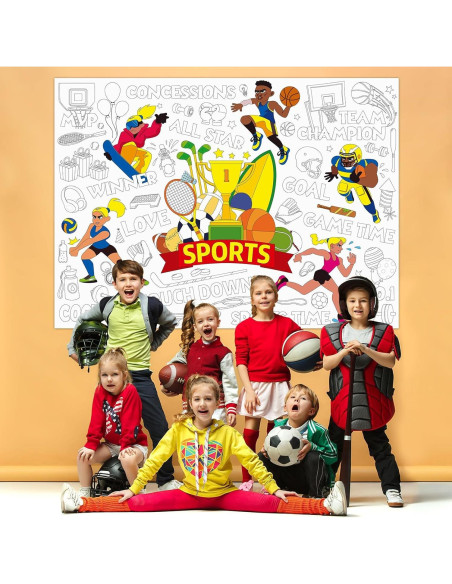 Póster para Colorear Deportivo Naozinebi 109x79 cm Póster para Colorear Deportivo Naozinebi 109x79 cm