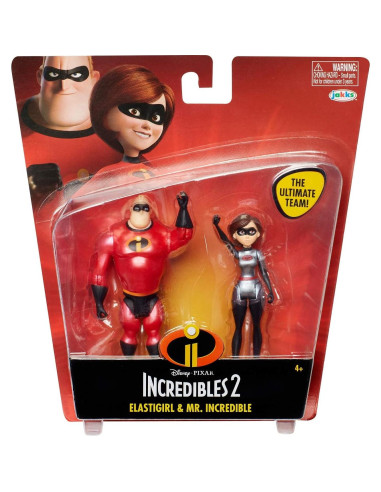 Figuras de Acción Disney Incredibles 2 Elastigirl y Mr. Incredible 2pk