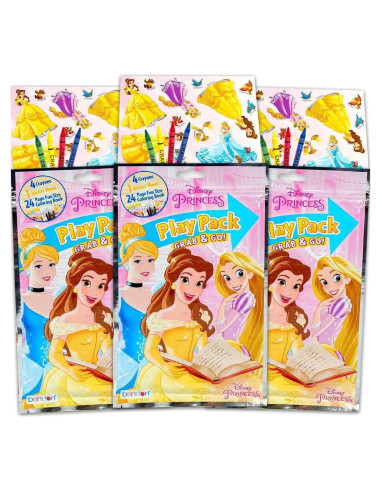 Paquete de Actividades para Colorear Princesas Disney - 3 Paquetes