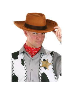 Sombrero de Vaquero Woody Deluxe Disney para Adultos - Ante Marrón