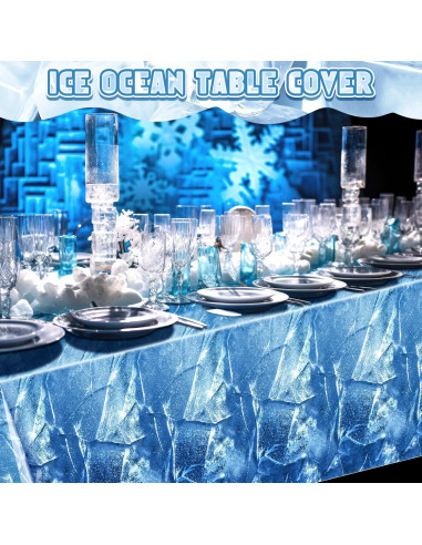 Mantel de Hielo FuWeave 4 Pcs 137 x 274 cm Decoración Fiesta