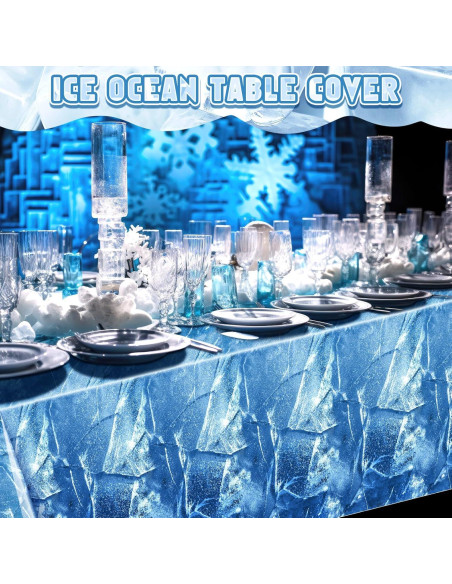 Mantel de Hielo FuWeave 4 Pcs 137 x 274 cm Decoración Fiesta