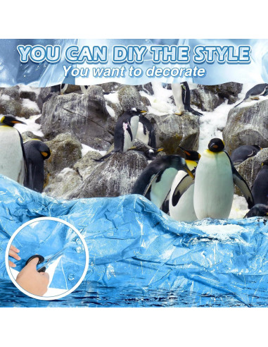 Mantel de Hielo FuWeave 4 Pcs 137 x 274 cm Decoración Fiesta