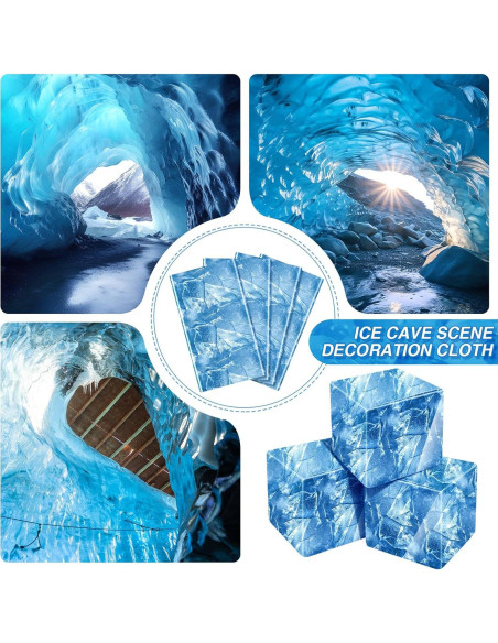 Mantel de Hielo FuWeave 4 Pcs 137 x 274 cm Decoración Fiesta