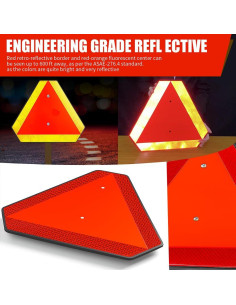 Señal de Seguridad Triangular DXSIGN para Vehículos Lentos 35.56x40.64cm 2