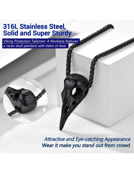 Collar Viking Prosteel 22" Acero Inoxidable Martillo Thor