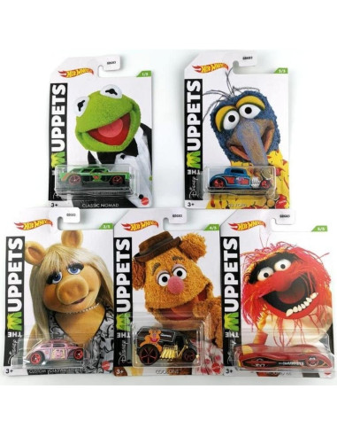 Conjunto 5 Vehículos Hot Wheels Muppets 2021 - Mattel