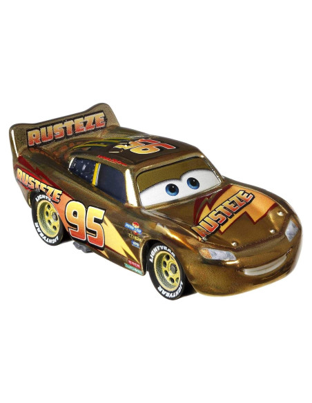 Rayo McQueen Dorado Die-Cast 1:55 Mattel - Vehículo Coleccionable