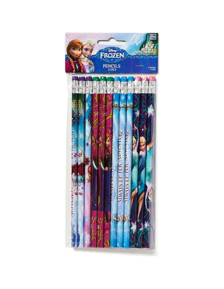Lápices Disney Frozen Amscan - Paquete de 12 - 18.66 cm