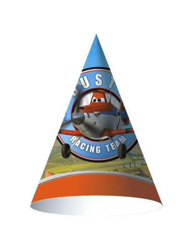 Sombreros de Fiesta Conicos Disney Planes - 8 Piezas