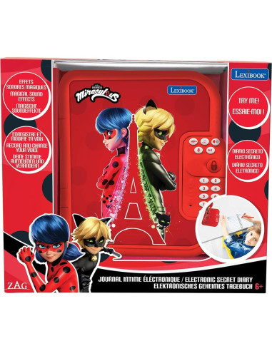 Diario Secreto Electrónico Lexibook Miraculous Rojo SD50MI