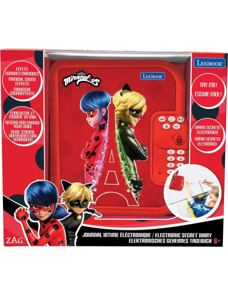 Diario Secreto Electrónico Lexibook Miraculous Rojo SD50MI