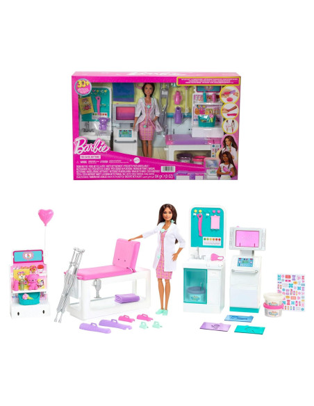 Juego de Clínica de Yeso Rápido Barbie con Muñeca 30 Accesorios