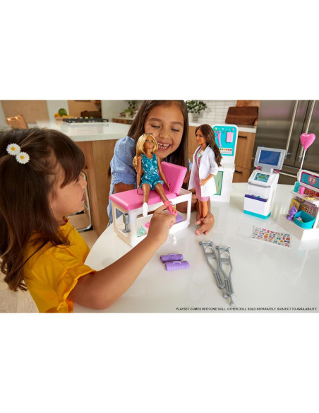 Juego de Clínica de Yeso Rápido Barbie con Muñeca 30 Accesorios