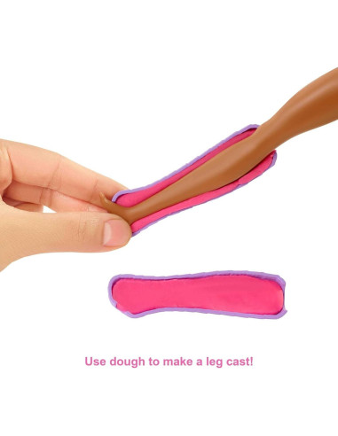 Juego de Clínica de Yeso Rápido Barbie con Muñeca 30 Accesorios