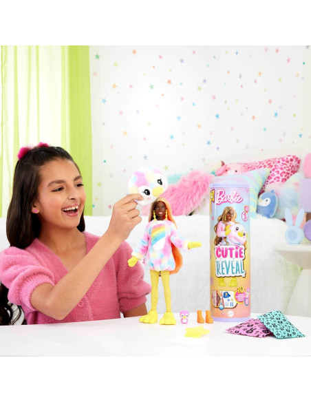 Muñeca Barbie Cutie Reveal Pingüino Tie-Dye con 10 Sorpresas