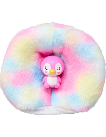 Muñeca Barbie Cutie Reveal Pingüino Tie-Dye con 10 Sorpresas