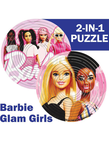 Rompecabezas 3D Spin Flip Barbie Chicas Glam 12 Anillos