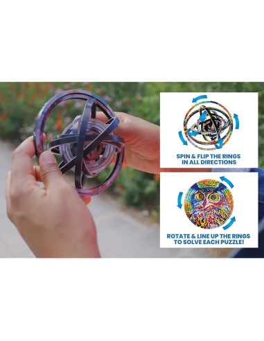 Rompecabezas 3D Spin Flip Barbie Chicas Glam 12 Anillos