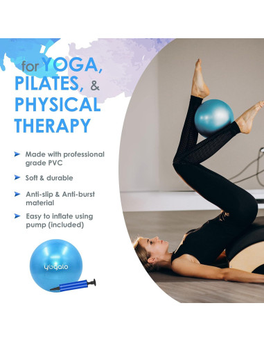 Conjunto de Pilates Yogalo: Anillo 35cm, Pelota 25cm, 3 Bandas