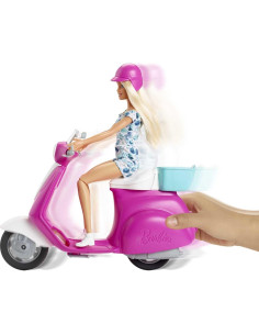Muñeca Barbie con Scooter Rosa Mattel 9.5x29.2 cm 2