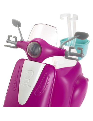 Muñeca Barbie con Scooter Rosa Mattel 9.5x29.2 cm