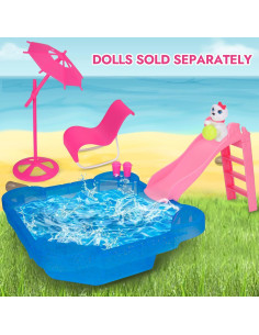 Conjunto de Juego de Piscina Bettina con Tobogán y Accesorios 2