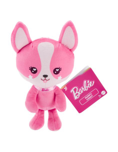 Peluche cachorro rosa Barbie 17.78 cm con collar brillante