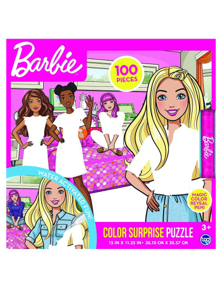Rompecabezas de Color Sorpresa Barbie 100 Piezas con Lápiz de Agua