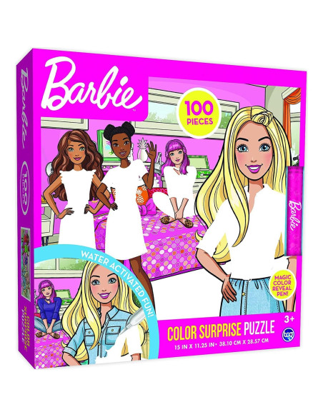 Rompecabezas de Color Sorpresa Barbie 100 Piezas con Lápiz de Agua
