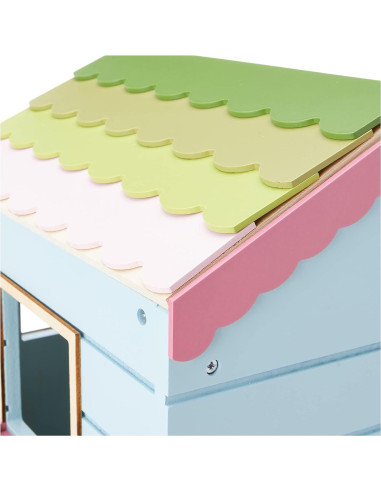 Casa de Árbol de Madera Lottie con Escalera y Tobogán