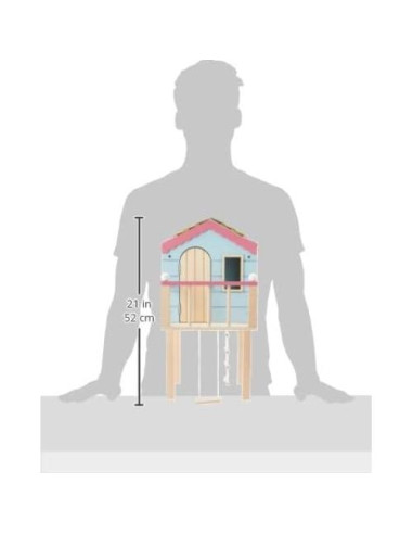 Casa de Árbol de Madera Lottie con Escalera y Tobogán