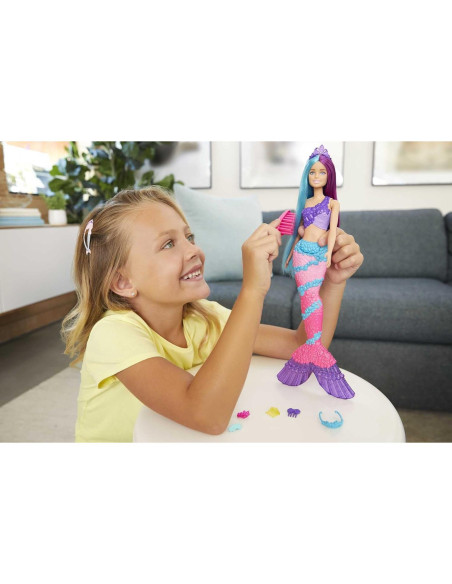 Muñeca Sirena Barbie Dreamtopia con Cabello Largo y Accesorios