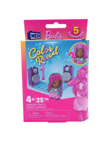 Set de Construcción de Juguete Barbie Color Reveal Karaoke